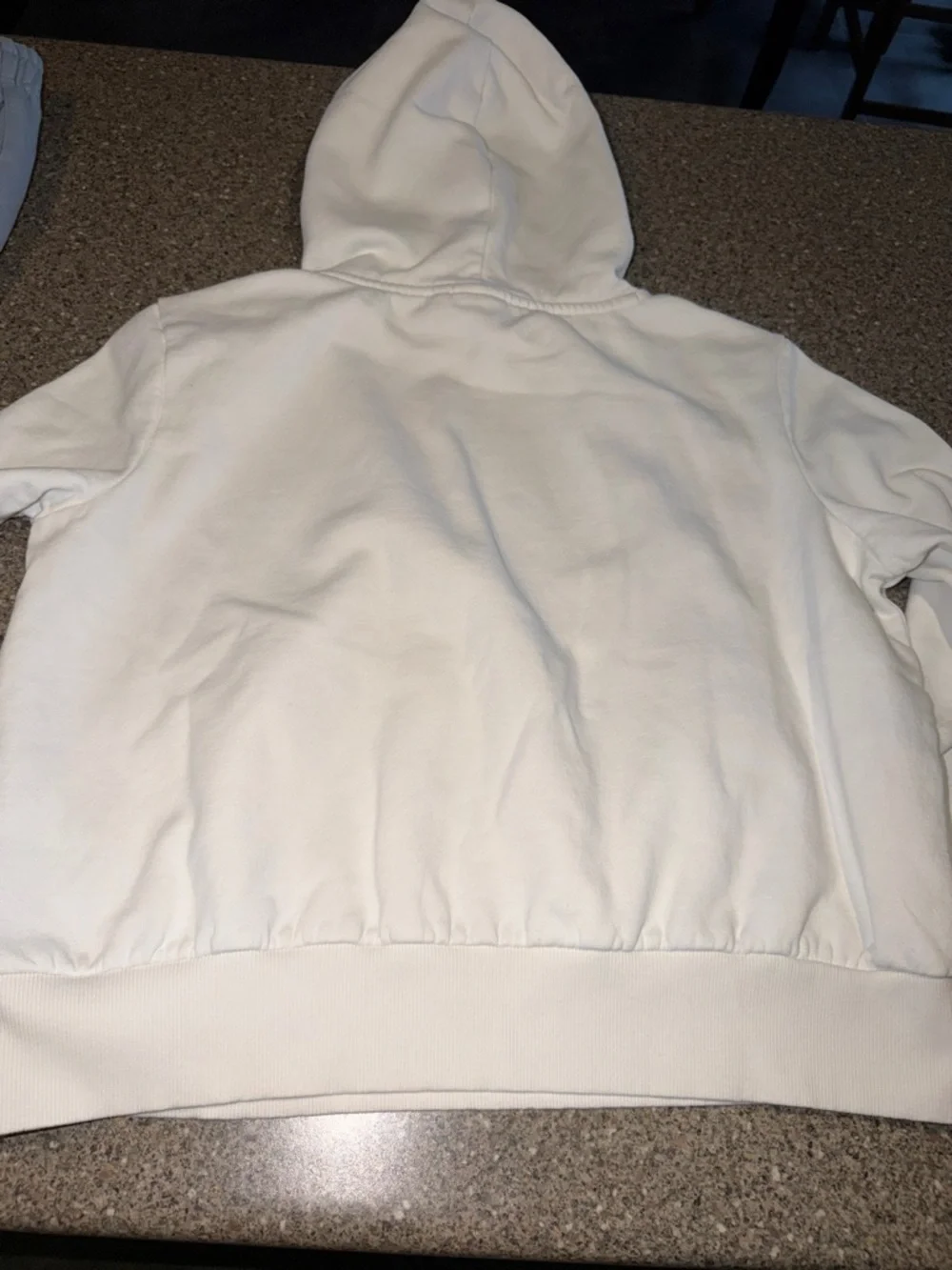 ONLY White Hoodie with Gold Drawstrings and Logo - Picture 3 of 3